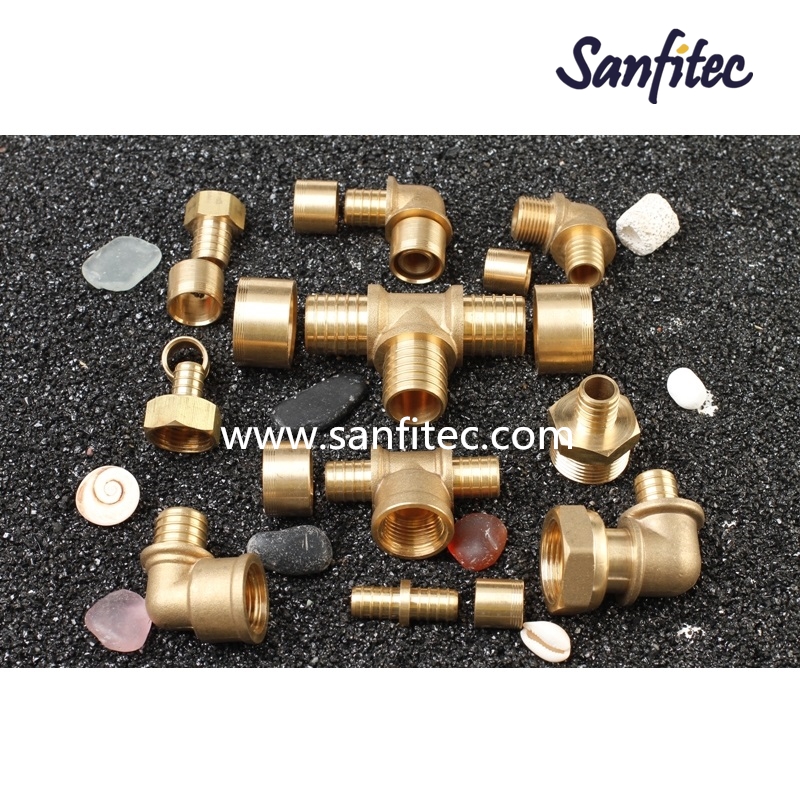 brass fittings; Brass fittings for water supply; brass pex fittings; brass pipe fittings; copper fitting; reducing tee; manifold; radiator valve; DZR brass fitting; sanfitecPEX fittings (slide fittings)