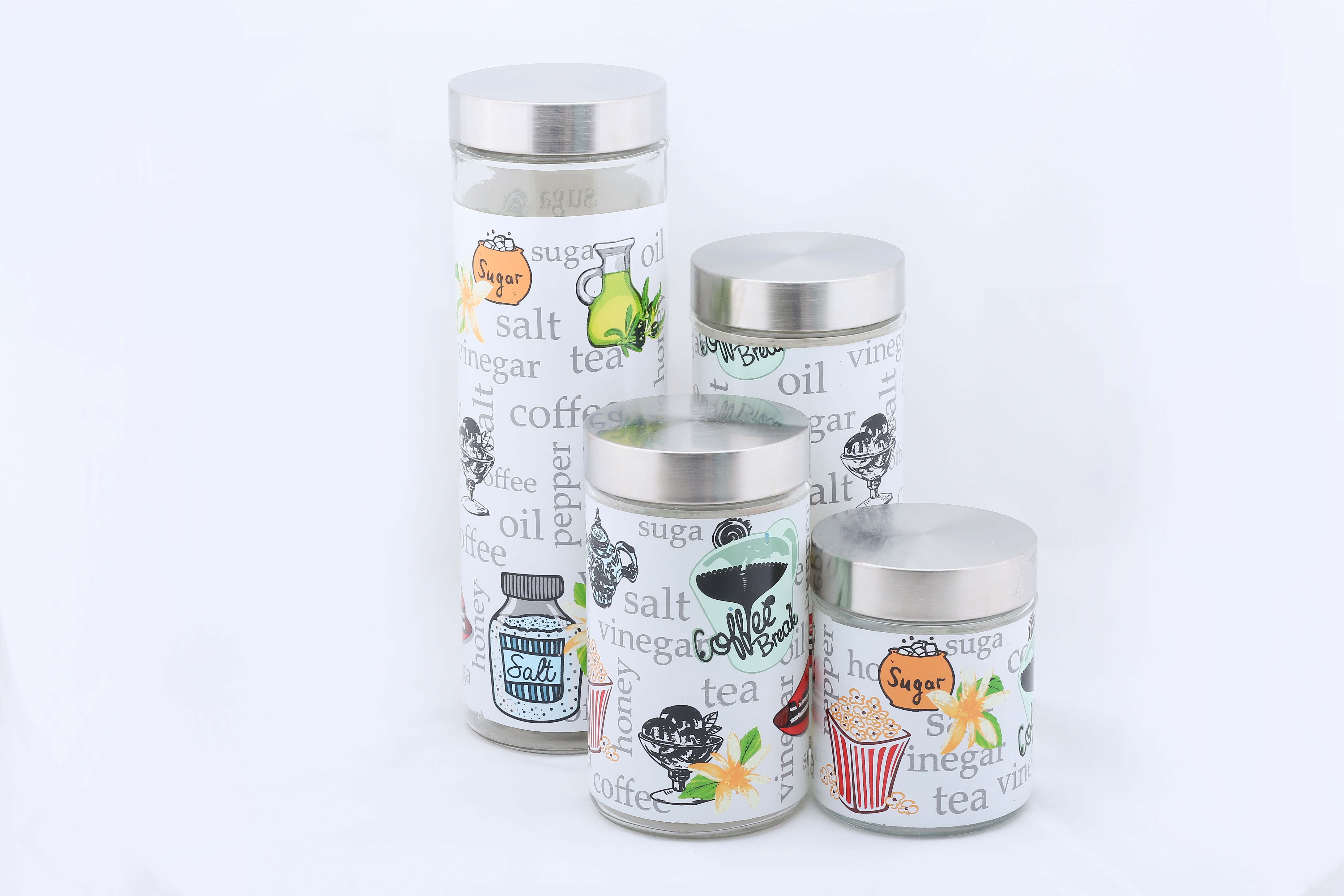 Glass storage jar