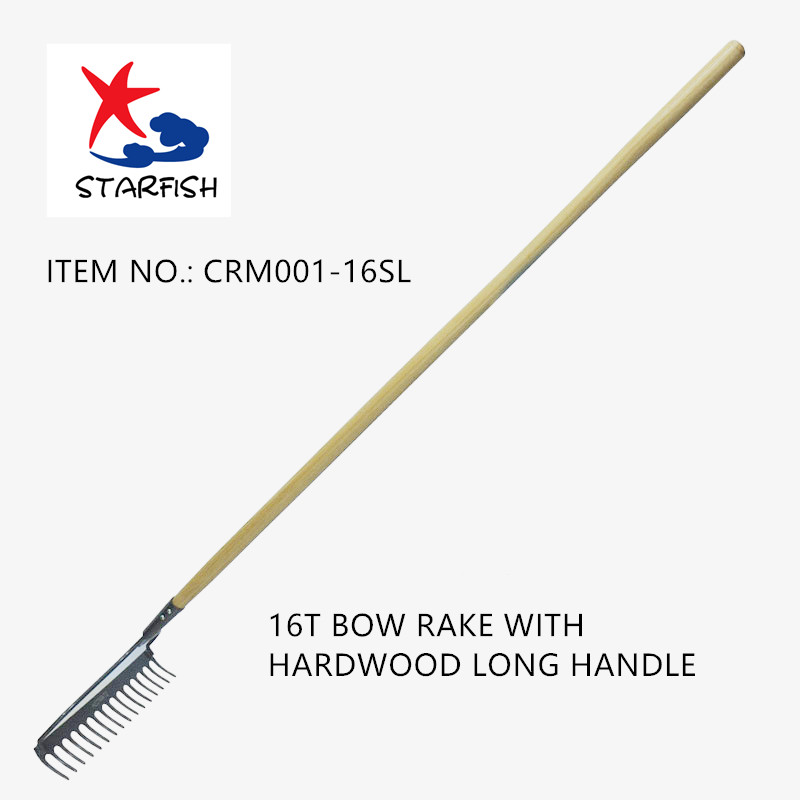 16t Bow Rake With Hardwood Long Handle