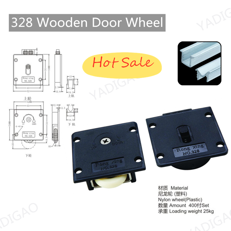 Wheel for wooden door