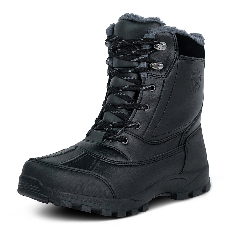 Mens Waterproof Snow Boots, Hiking Bean Hiker Walking Ankle Boots