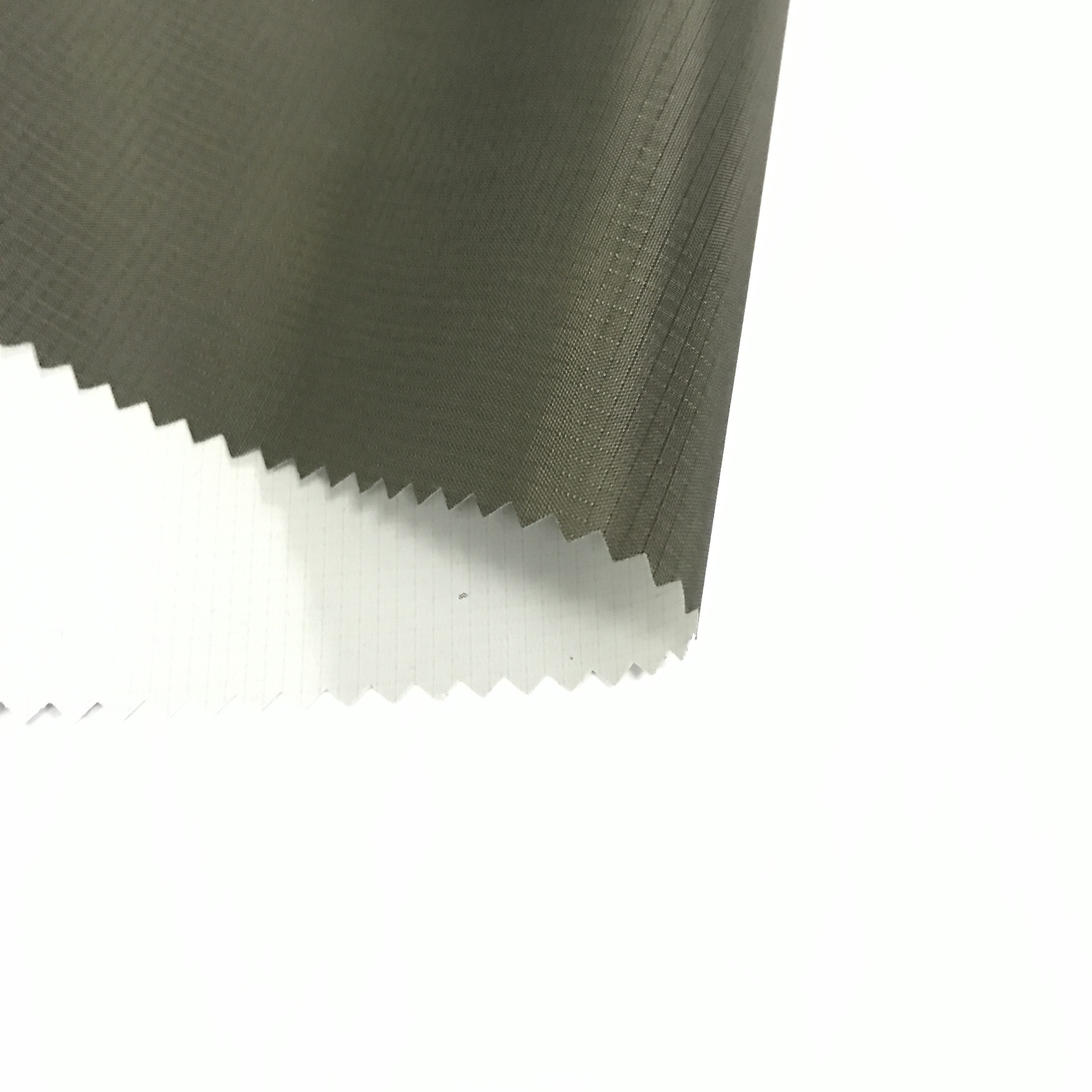 210T Ribstop Taffeta Fabric With White PVC Coated Milky PVC For Raincoat Fabric 30kg