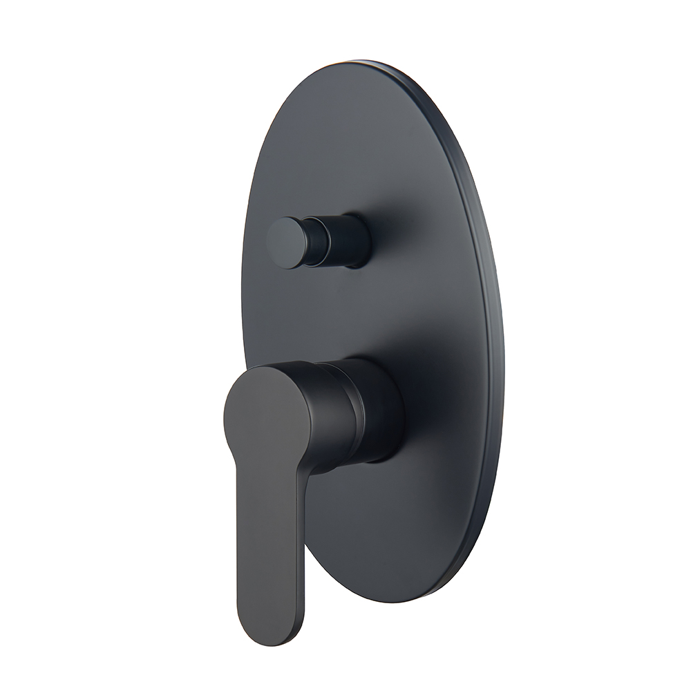 TIEMA ZS60107 black Shower Faucet Superior quality round hotel concealed shower faucet Single Lever Water Tap For Bathroom