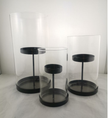 Glass candle holder