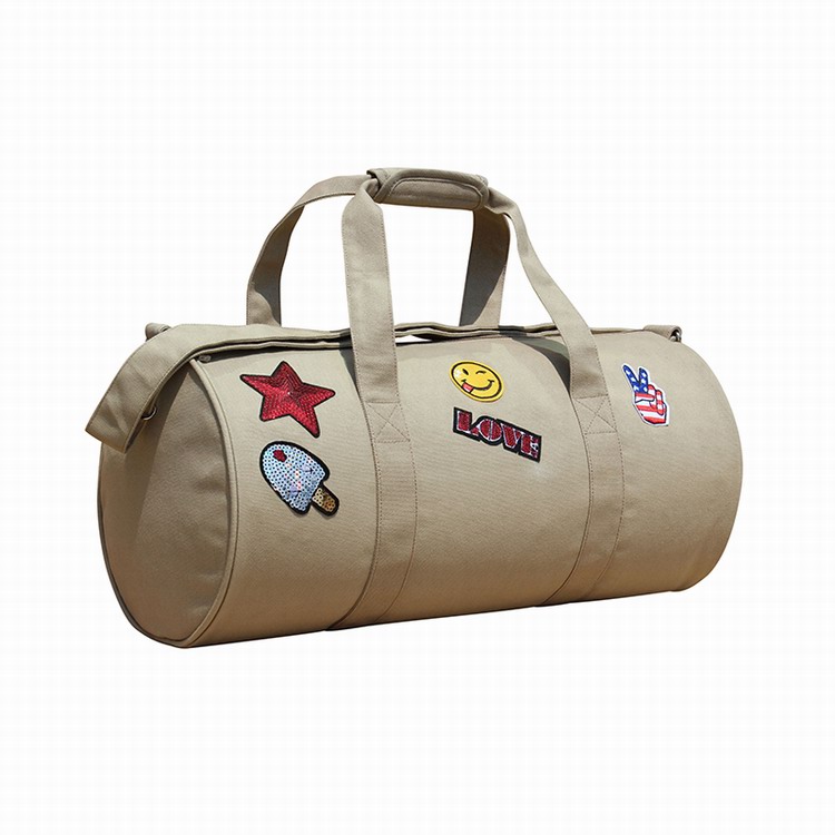 Custom wholesale 16OZ canvas travel bag with patched logo