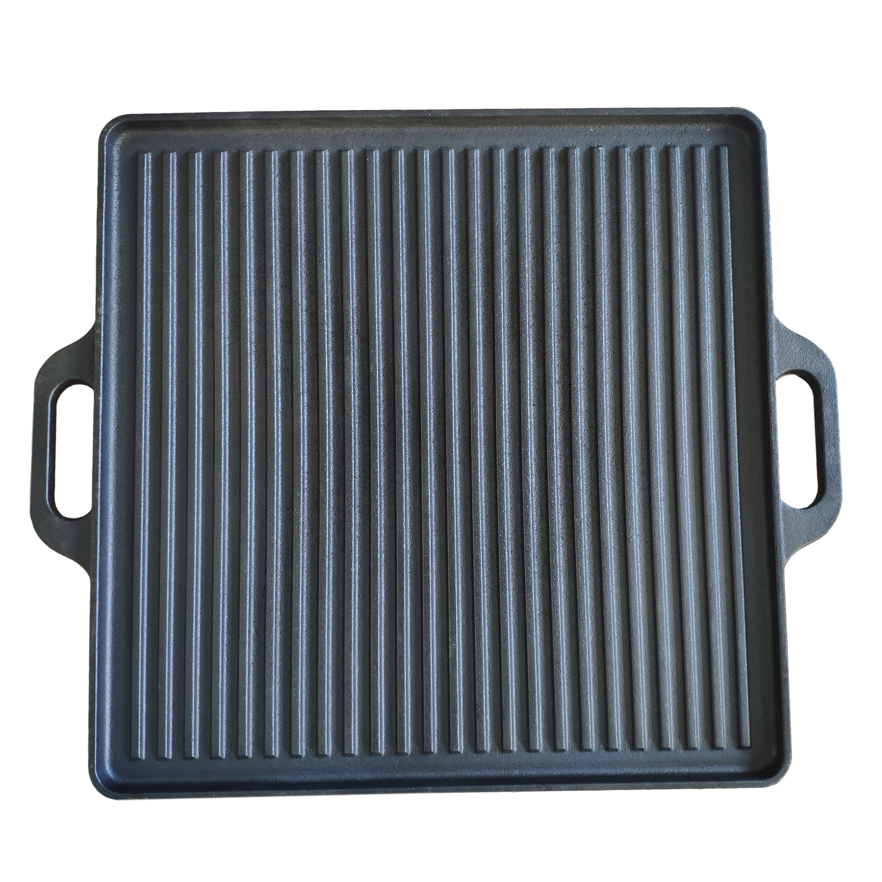 42cm square cast iron grill plate