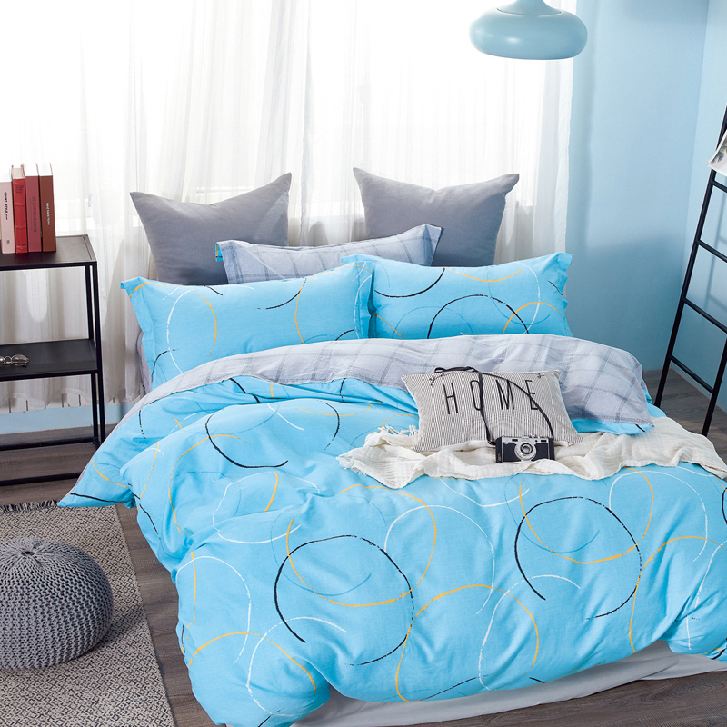 Comforter printed,flast sheet,pillow case