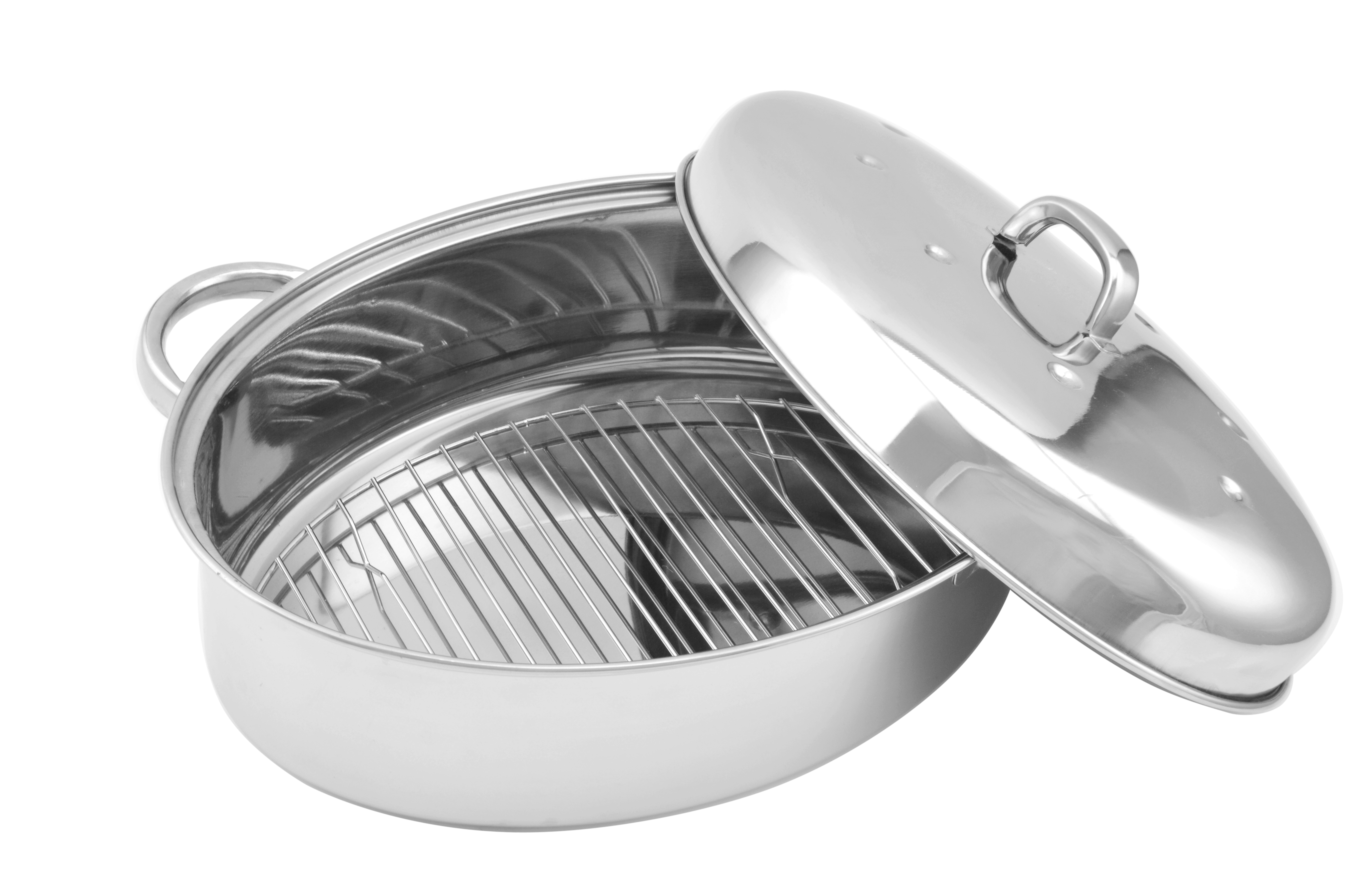 Stainless Steel Roasting Pan with A Wire Rack