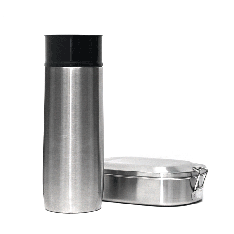 Set of vacuum cup and lunch box