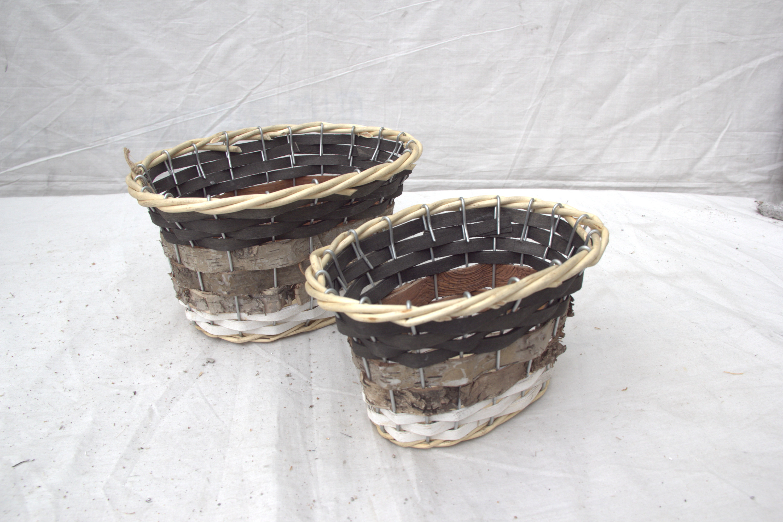 flower/plant Square wooden handmade basket
