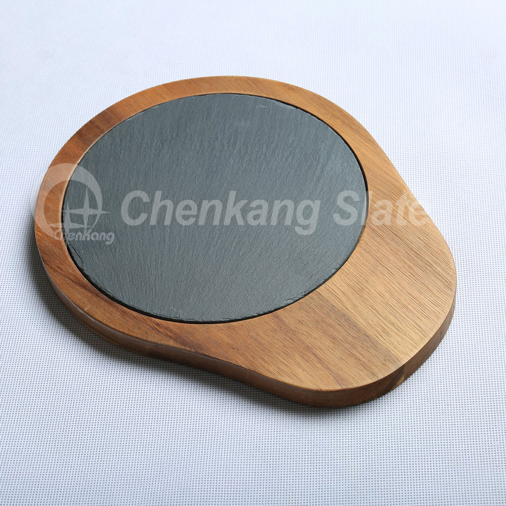 Slate And Acacia Wood Cheese Board