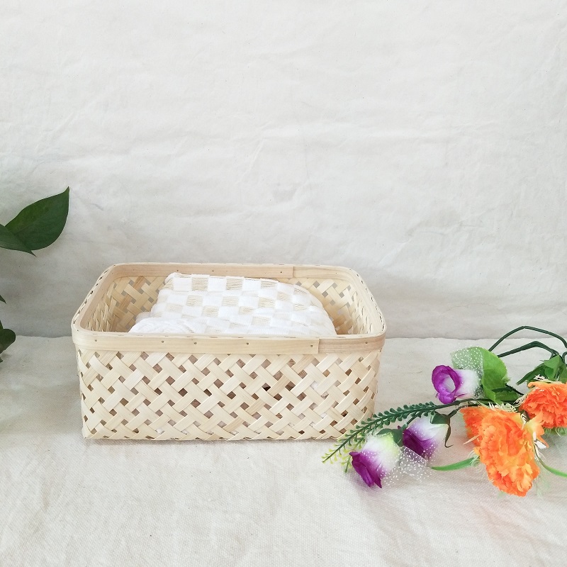 Basket of bamboo bread and fruit storage basket