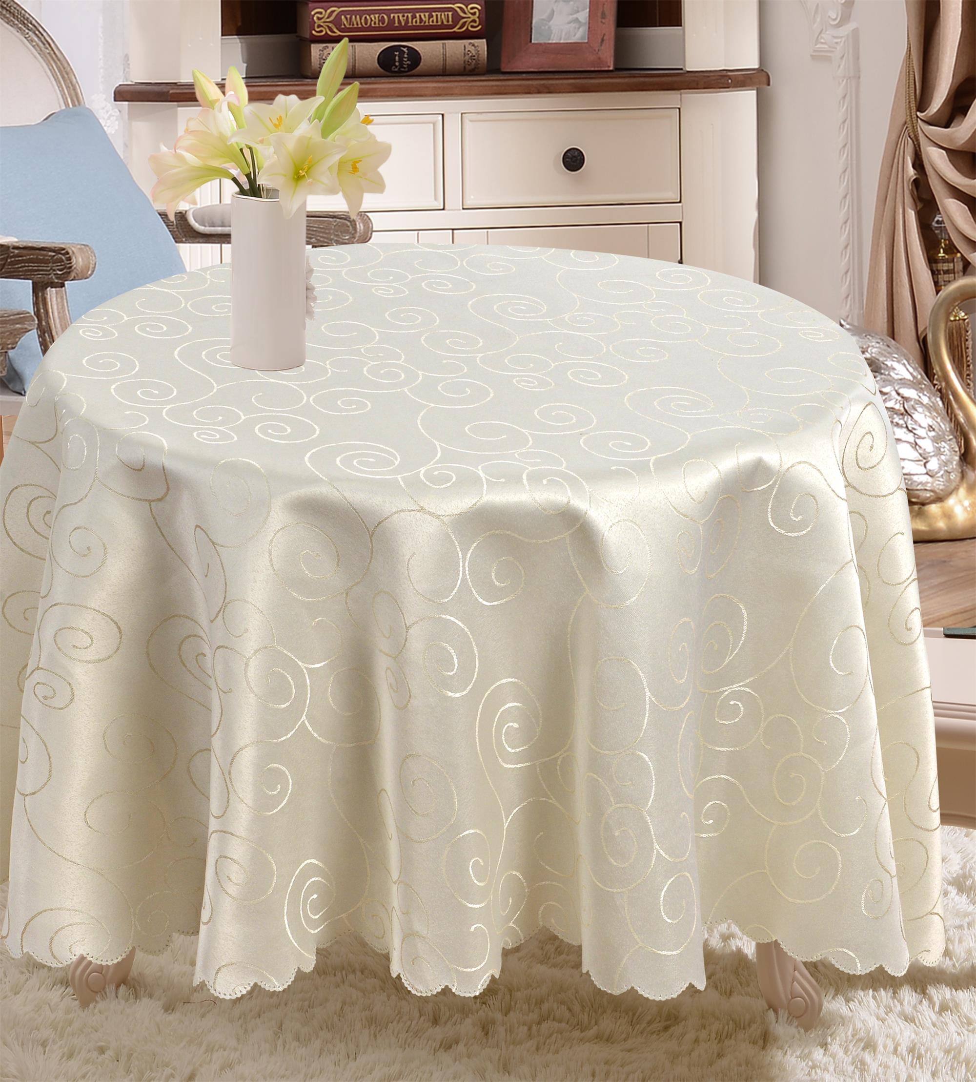 Polyester Jacquard table cloth from factory/Hailande