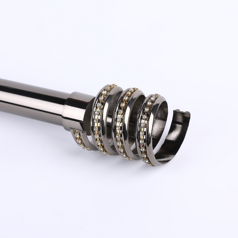 Curtain Rod With Diamond Spring Curtain Finial