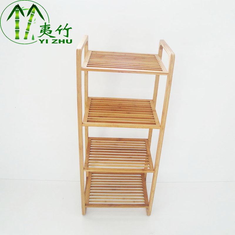 4 layers Bamboo commodity rack storage shelf