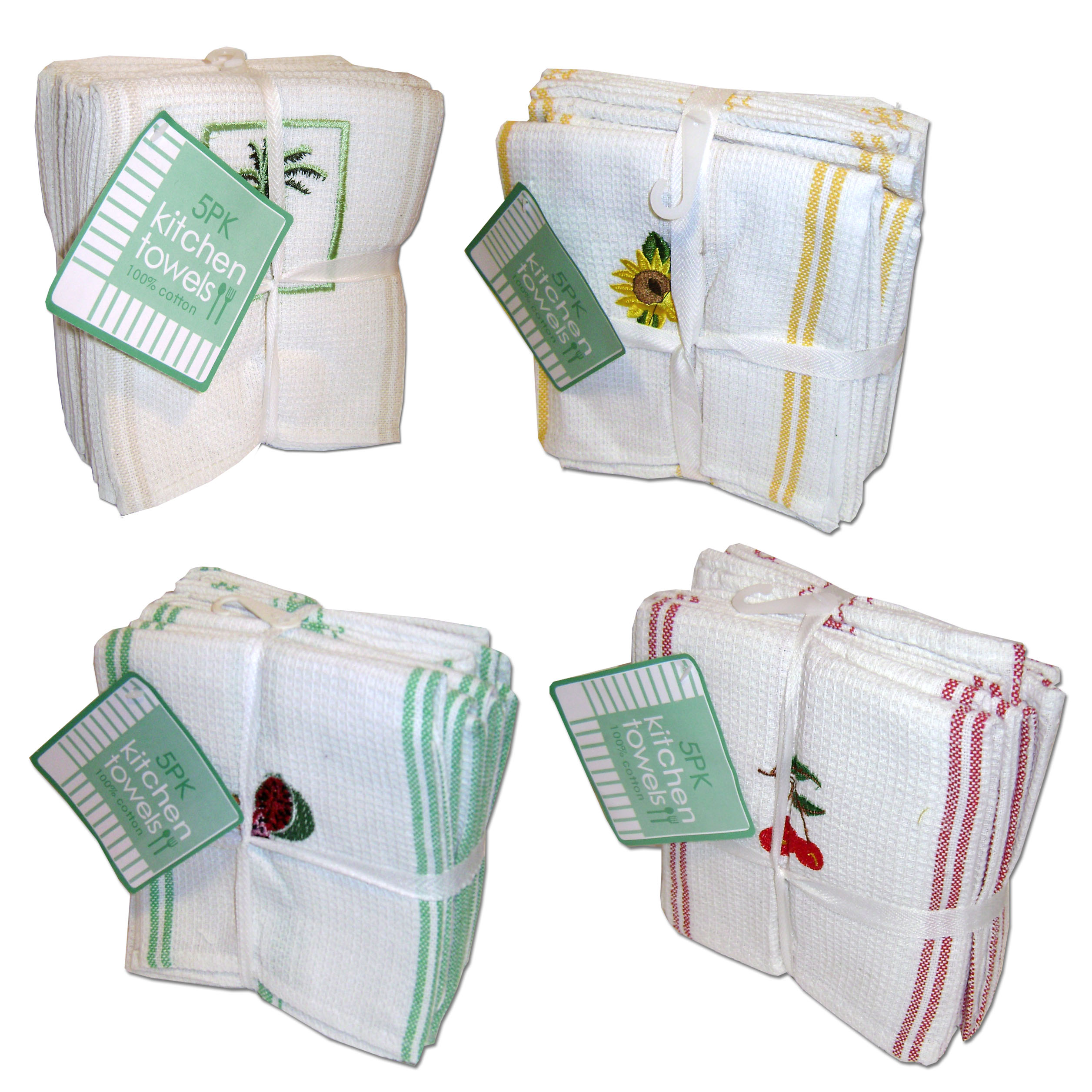 Embroidery Waffle Kitchen Towel