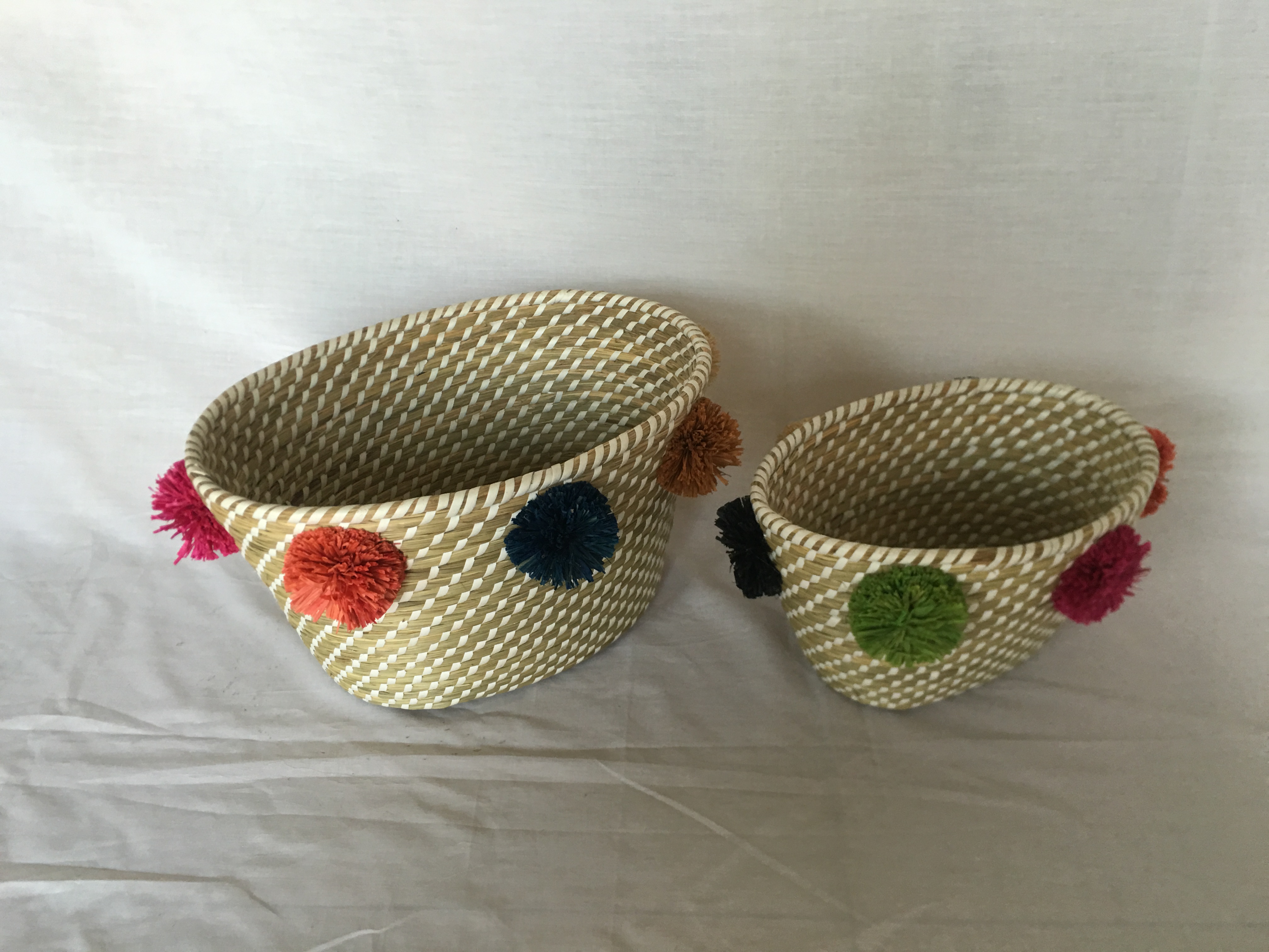 straw basket seagrass storage bag hand-woven