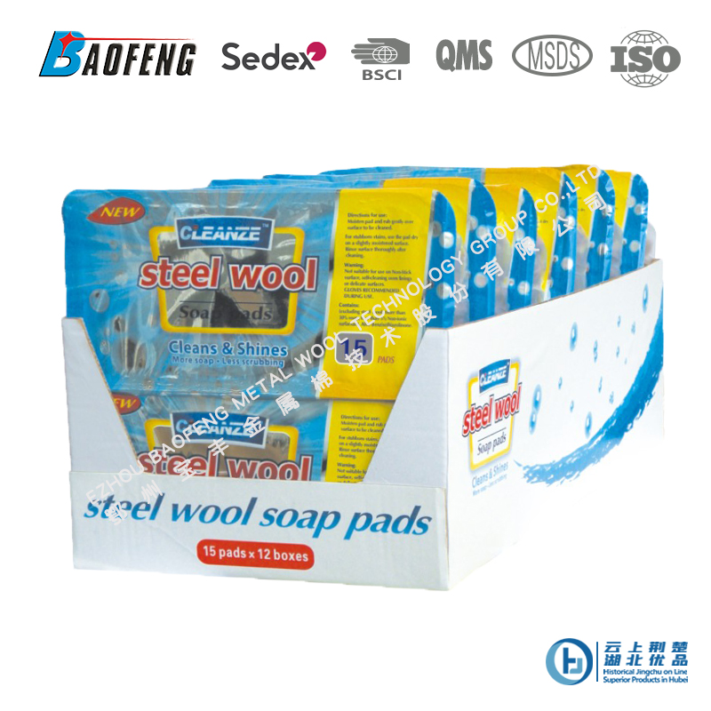 Steel wool soap pads