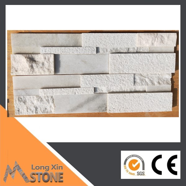 Natural Crystal White quartzite stone wall tile 15X60 CM