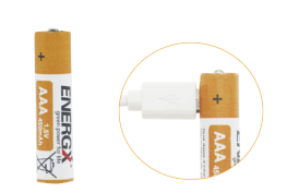 USB battery AAA NI-MH，blister card