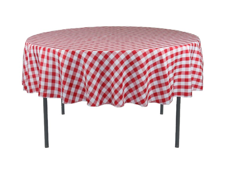 polyester checked table cloth
