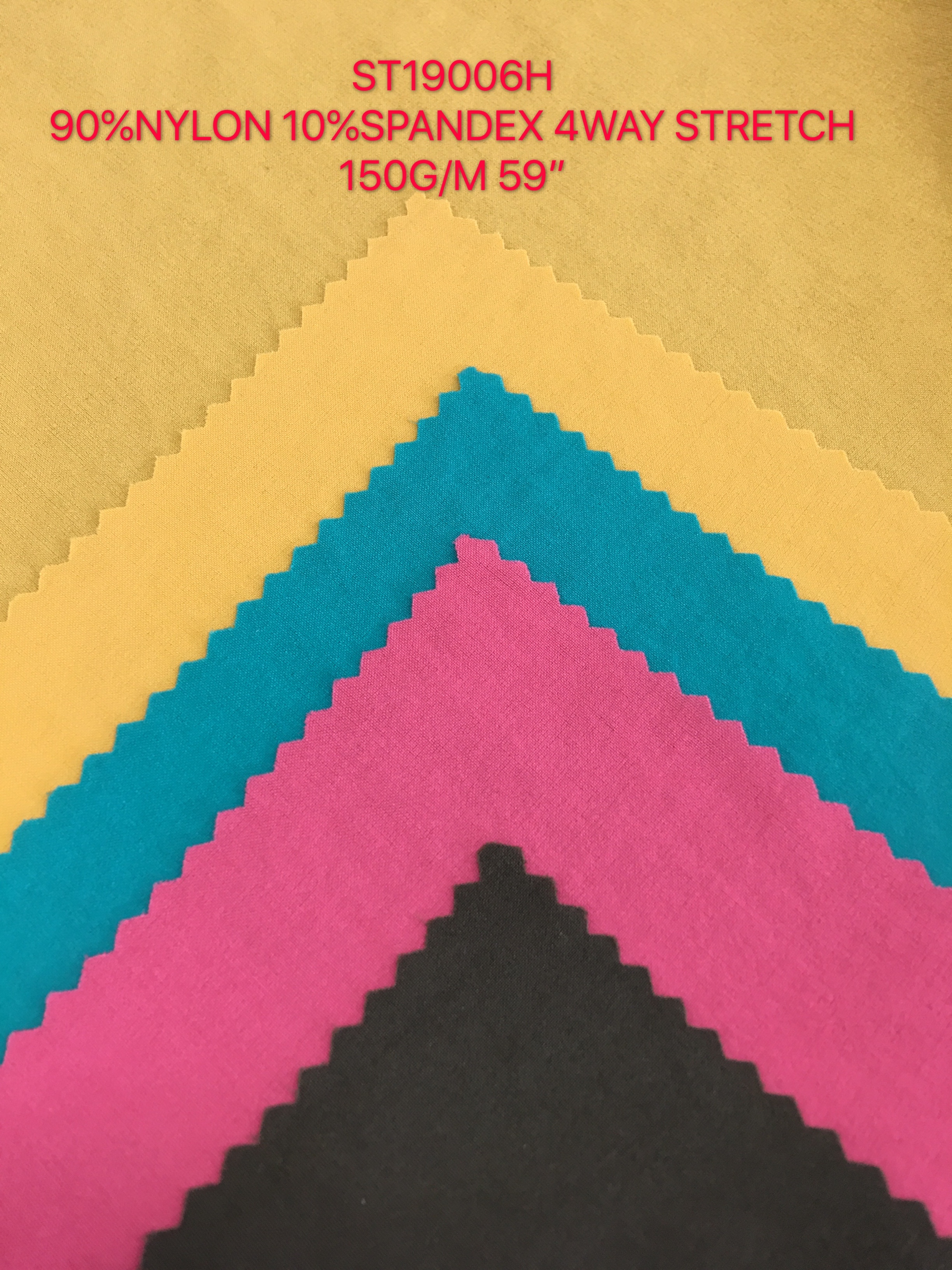 nylon/spandex 4 ways stretch