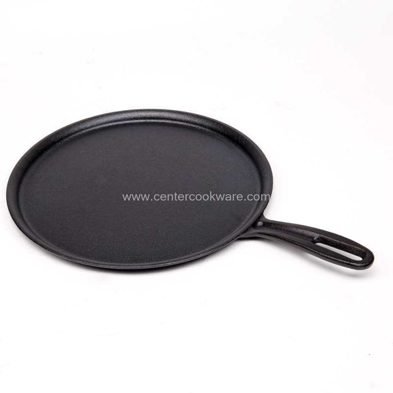 Cast Iron Pan Pre-Seasoned Cast Iron Crepe Pan Pizza Pan