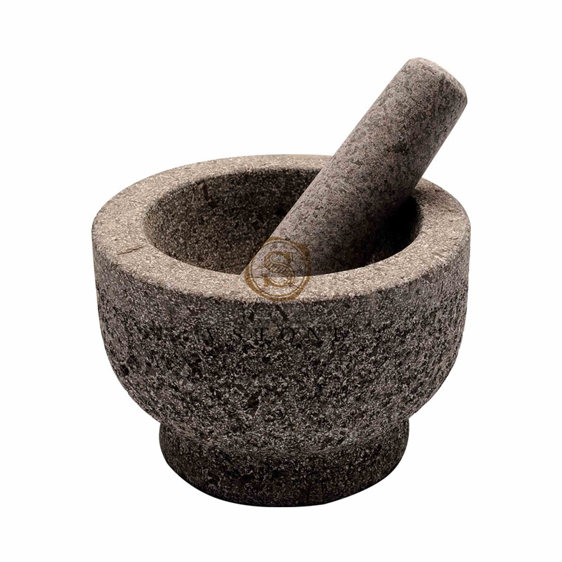 Rough surface/ litchi surface granite mortar and pestle/mortar with pestle/pestle and mortar，craft