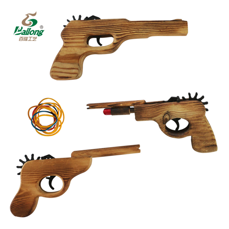 Birch/Pine toy rubber band gun