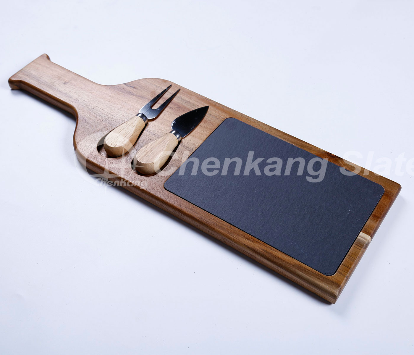 Slate And Wood Cheese Board With Tools
