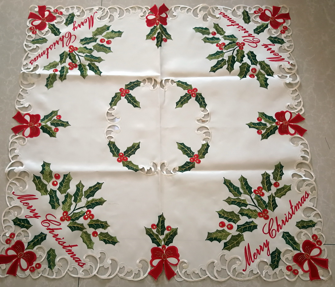 Cutwork Christmas Tablecloth
