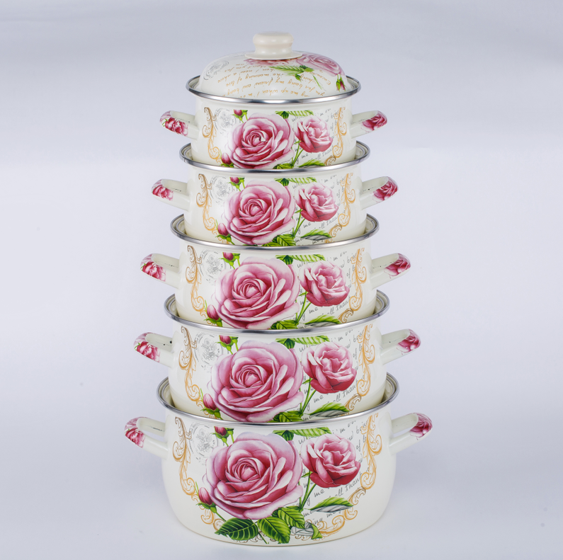 High quality Enamel casserole 3pcs 5pcs 6pcs