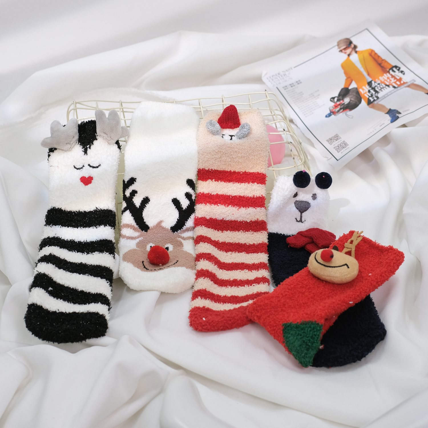 Women Cozy Socks with Accessories