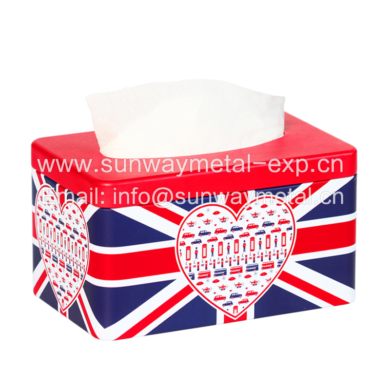 Tissue tin box customized printing