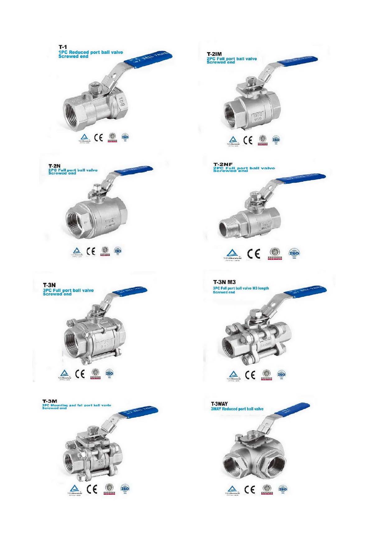 SS Screwed Ball Valves