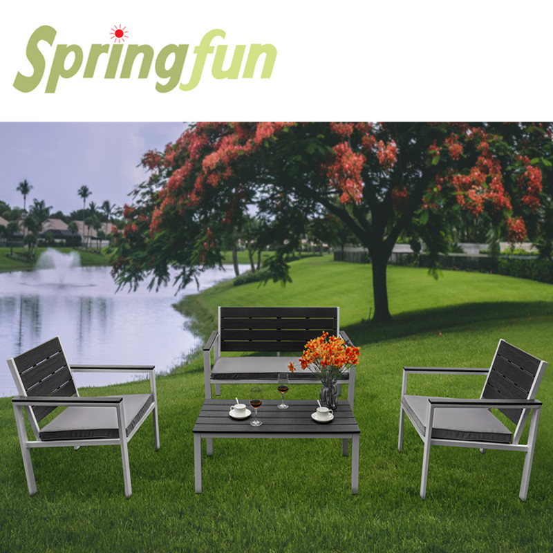 Conversation set,garden plastic sofa set,4pcs sofa set,outdoor sofa set,leisure garden set