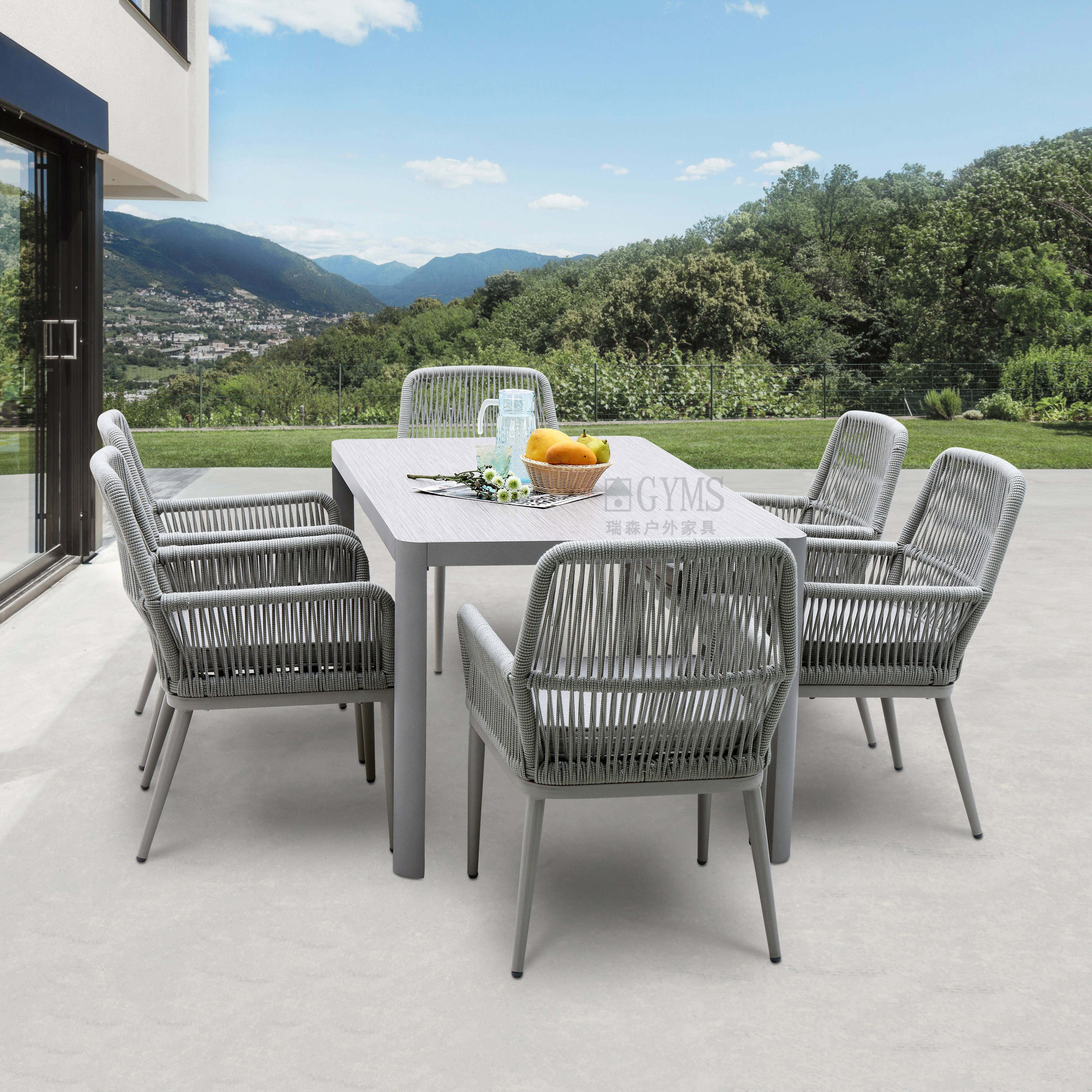 7pcs rope dining set
