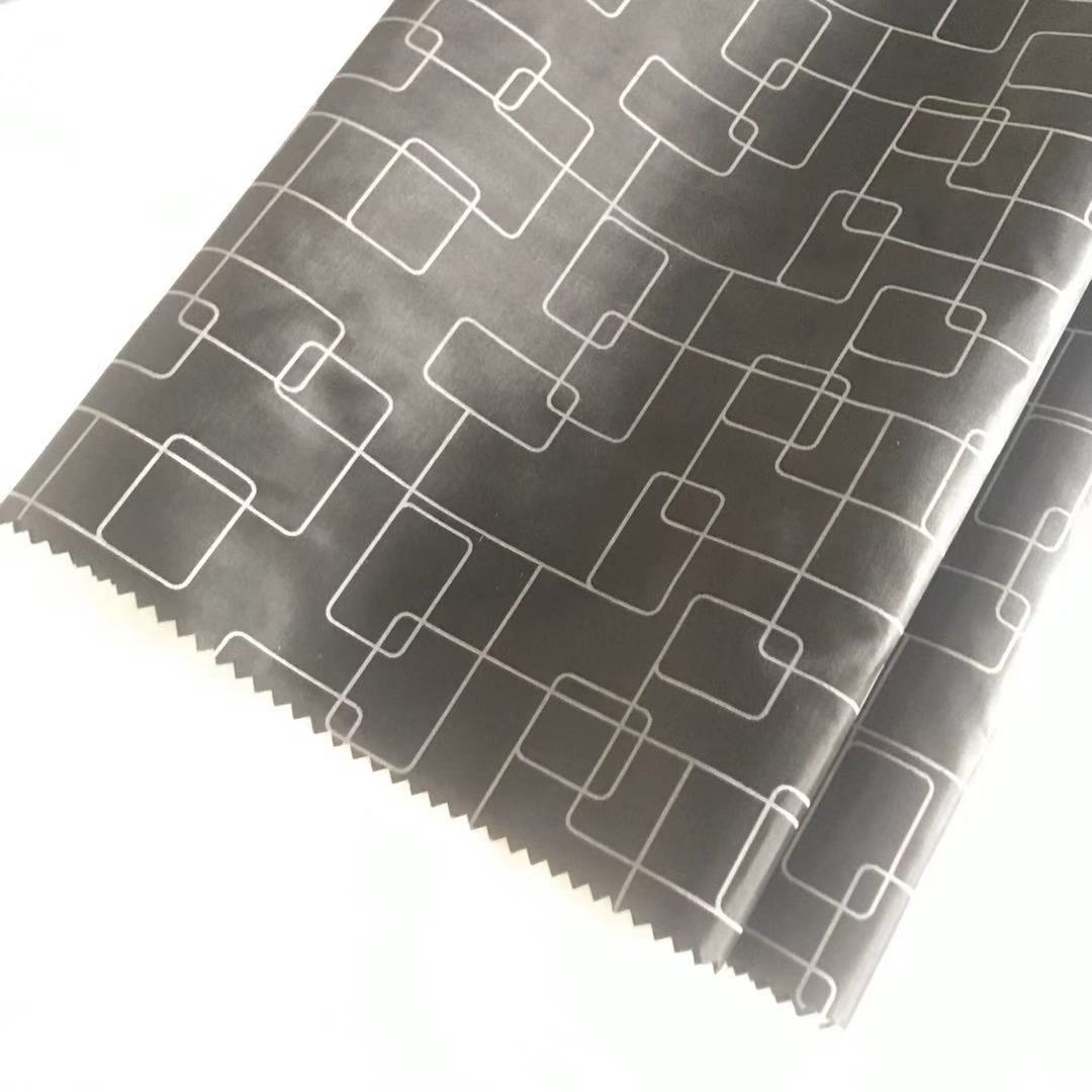 190T Plaid Printed Taffeta Fabric For Bag Lining Wardrobe Taffeta