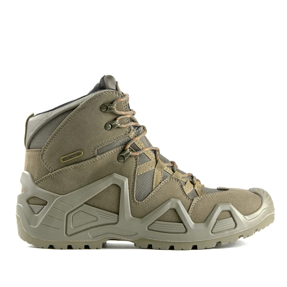 ELKLAND Men‘s green mid top wear-resisting waterproof tactical boot outdoor footwear hiking shoe