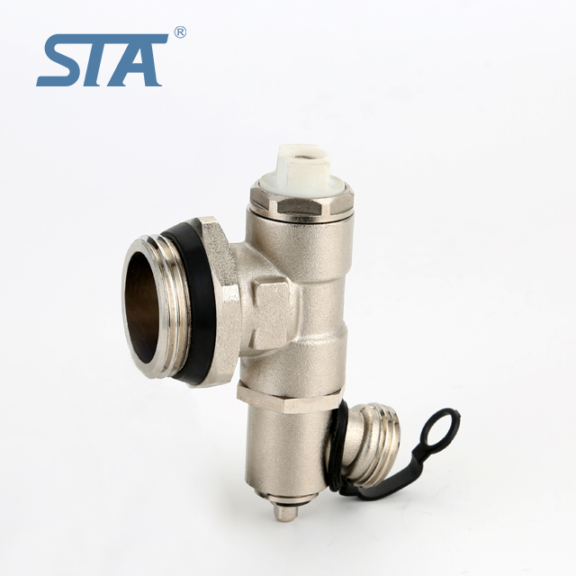 STA.6306 Tail part Screw adjustable manual air vent and drain down for underfloor heating manifolds