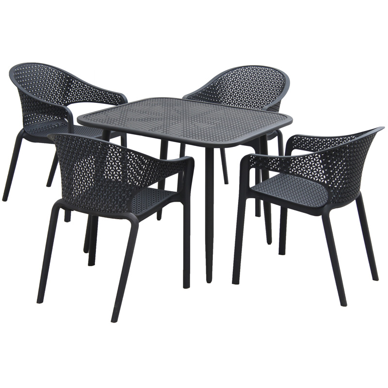 1 Outdoor leisure furniture 4-seat patiosteel plastic dining set