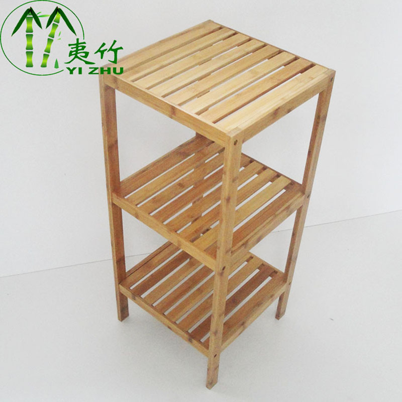 Bamboo commodity rack storage shelf