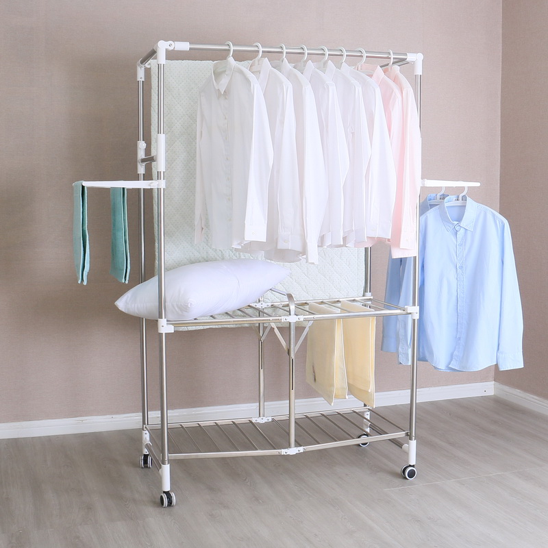 Large size indoor and outdoor stainless steel clothes drying rack folding drying clothes rack