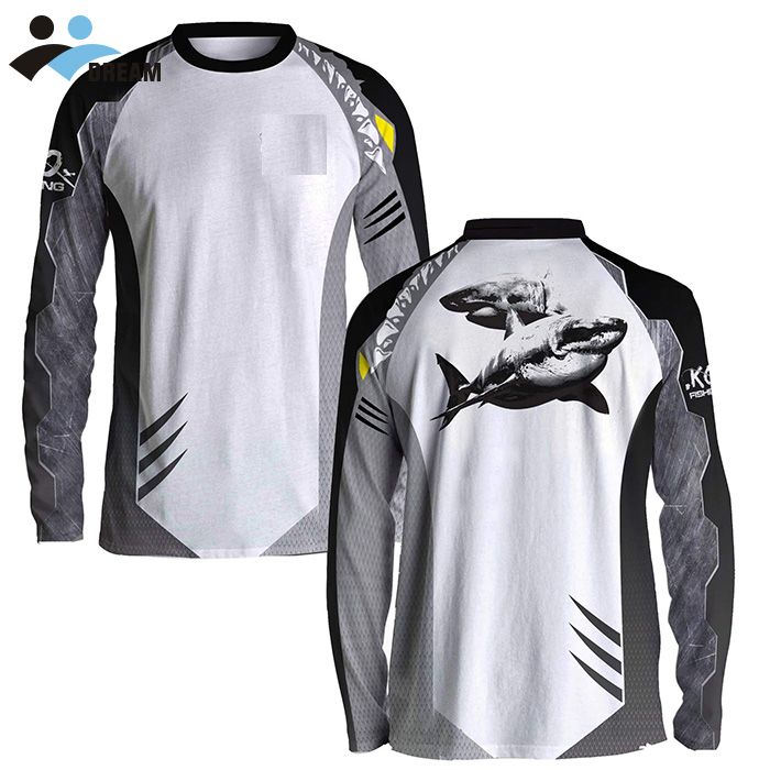 2019 Latest Design Polyester Sublimation Printing UV Protection Fishing Shirts