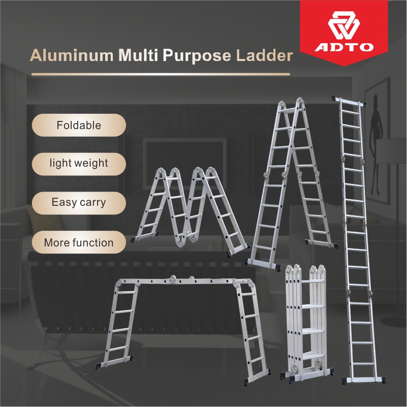 4-in-1 Aluminum Alloy Joint Foldable Multifunctional Ladder