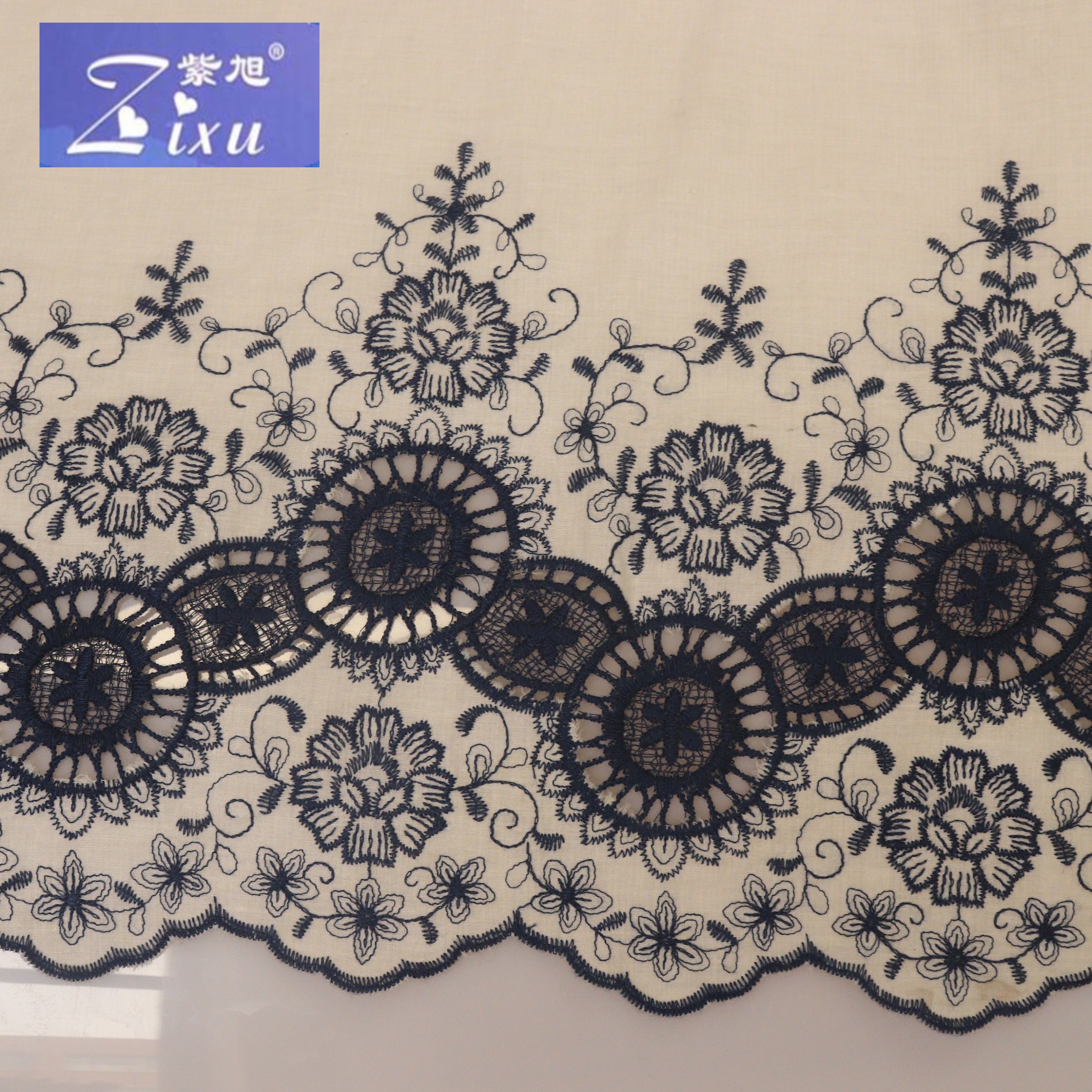 100% cotton embroidery lace dress guipure fabric