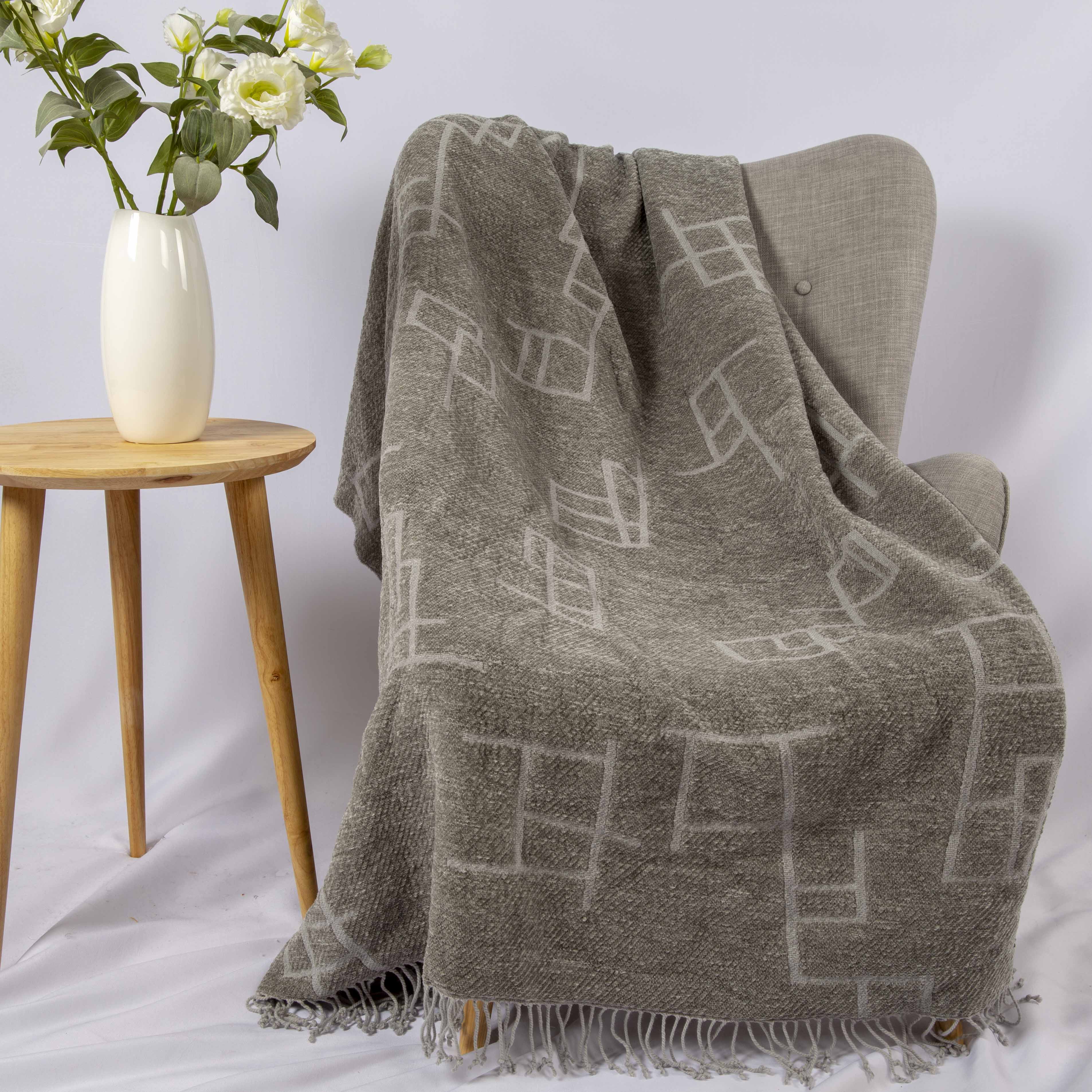 acrylic jacquard throw