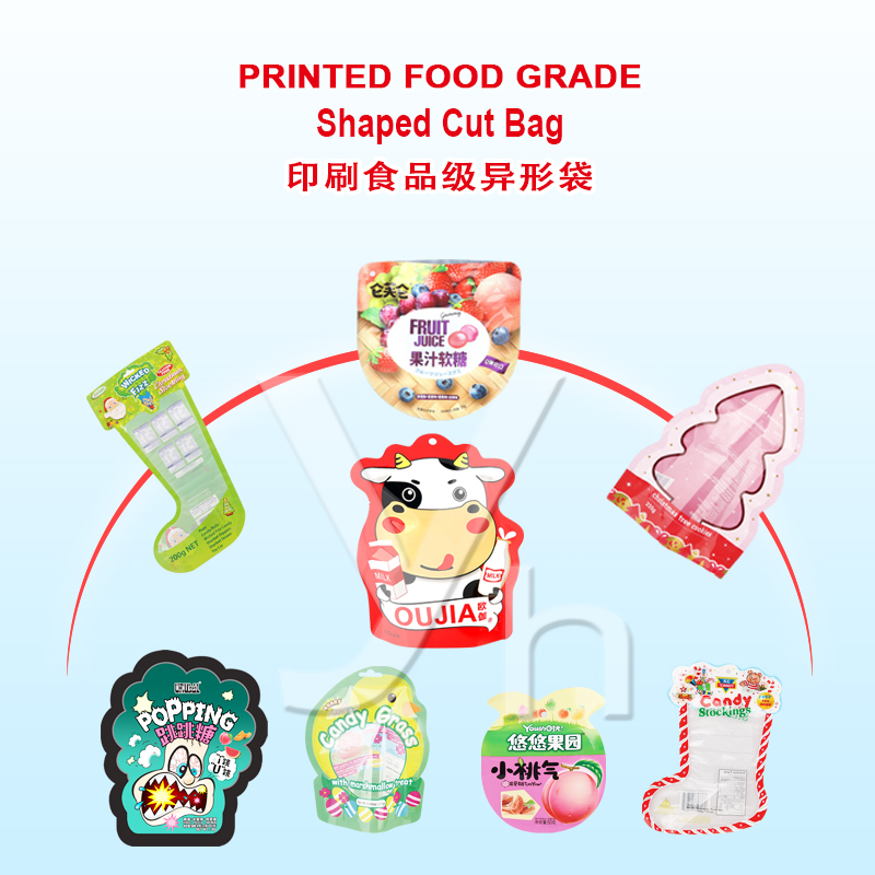 Printed Food Grade Shaped Cut Bag