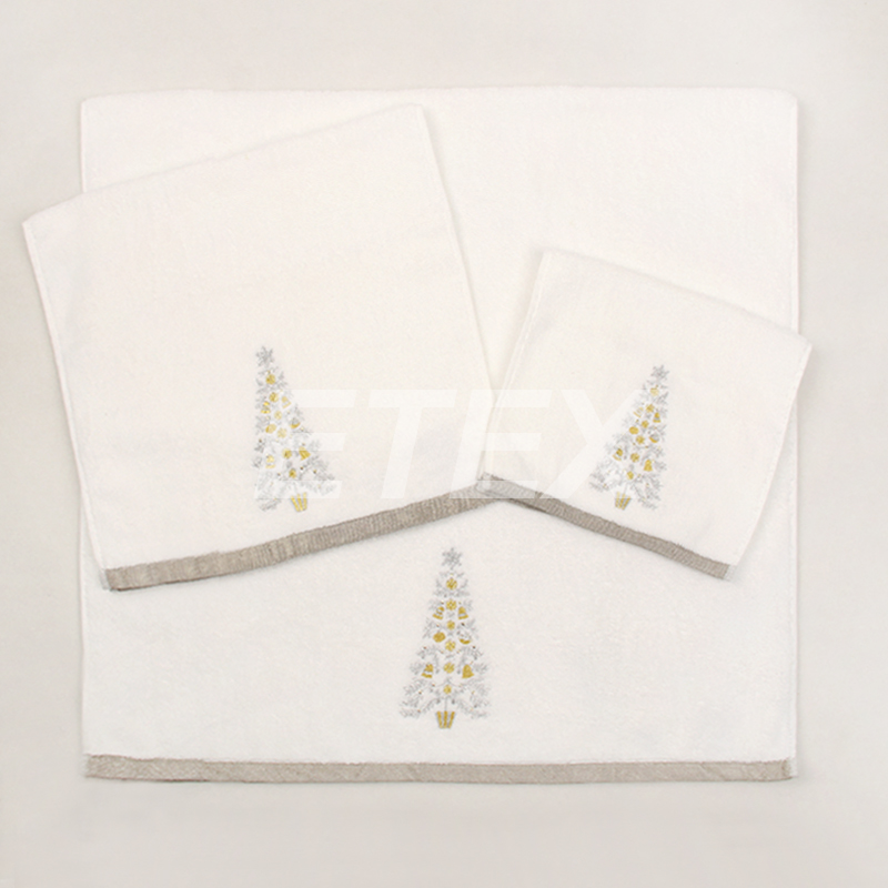 Cotton Decorative Velour Towel Set 3pcs