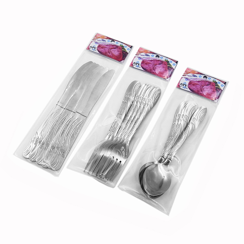 410 stainless steel flatware with PVC bag packaging
